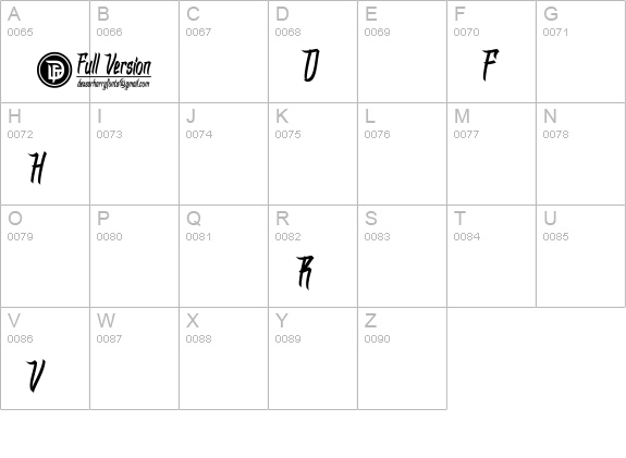 DHF Dexgraffiti Return uppercase A-Z preview
