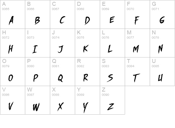 DHF Story Brush Slanted uppercase A-Z preview