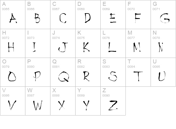 Diabolo uppercase A-Z preview