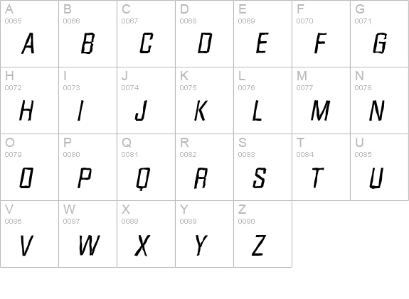 DiamanteAntique-Italic uppercase A-Z preview