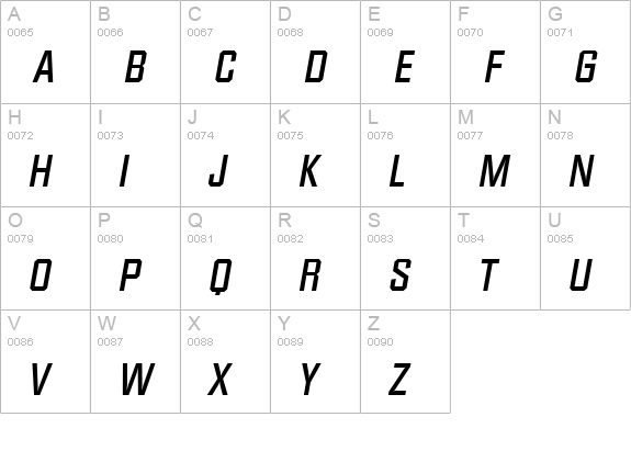 DiamanteSerial-Medium-Italic uppercase A-Z preview