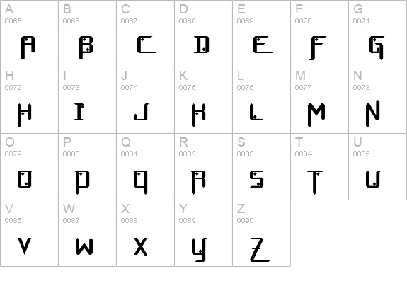Diamond Fantasy Normal uppercase A-Z preview