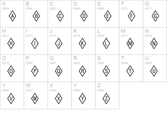 Diamond Positive Std uppercase A-Z preview