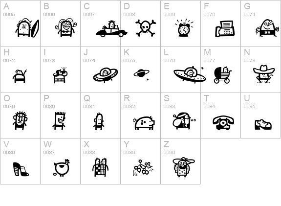 DickAndJane uppercase A-Z preview