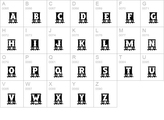 Dickeberta uppercase A-Z preview