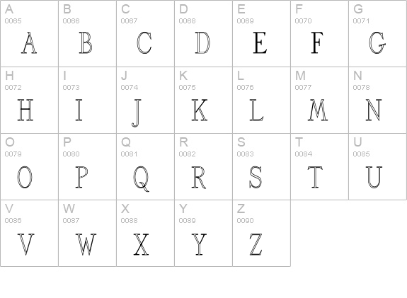DickensHC uppercase A-Z preview