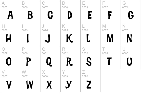 DickVanDyke uppercase A-Z preview
