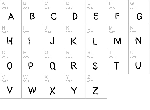 Dictator uppercase A-Z preview