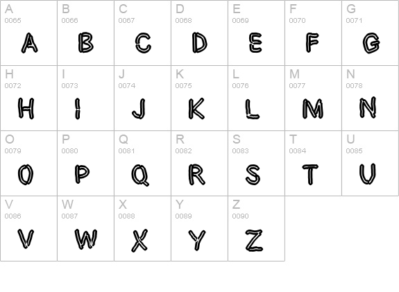 Dictator Chalk uppercase A-Z preview