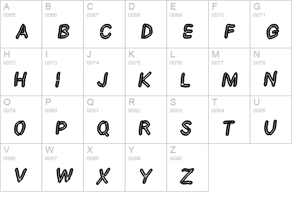 Dictator Chalk Italic uppercase A-Z preview