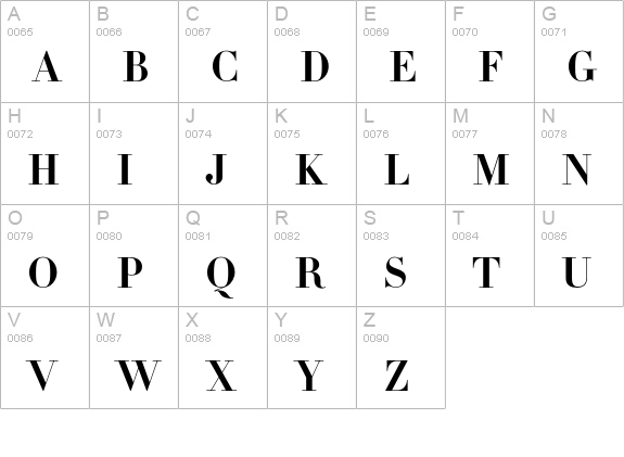 Didot-HTF-B16-Bold uppercase A-Z preview