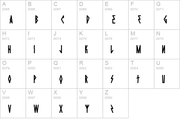 Die Hard Typeface uppercase A-Z preview