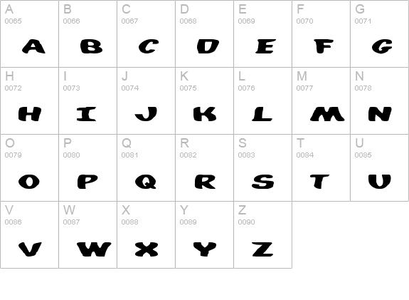 DiegoCon uppercase A-Z preview