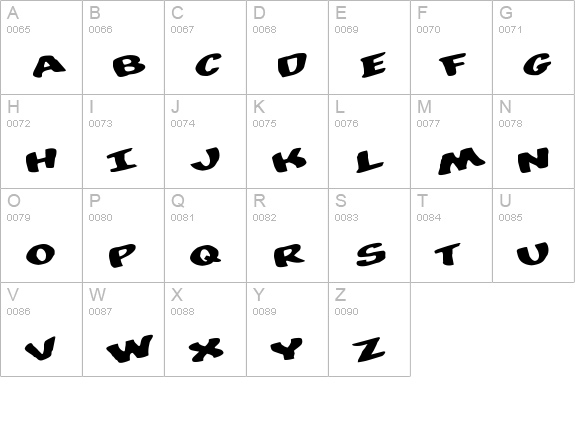 DiegoCon Scrambled uppercase A-Z preview