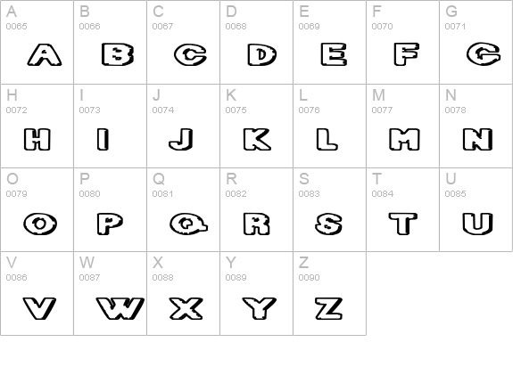 DietDrCreep uppercase A-Z preview