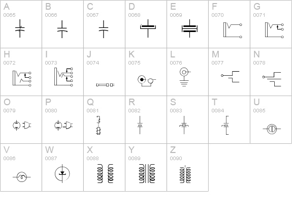 digelec-Thin uppercase A-Z preview