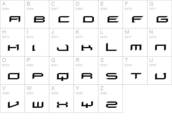 Digeria Normal uppercase A-Z preview