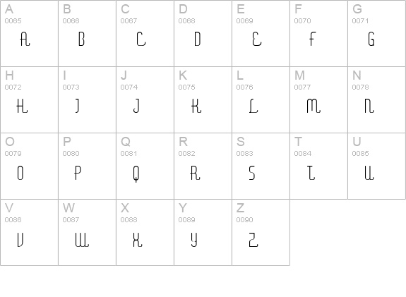 Digital Kauno fenotype uppercase A-Z preview