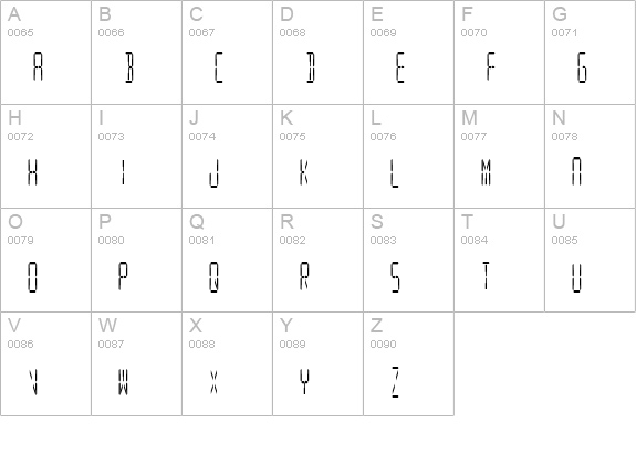 Digital Readout CondUpright uppercase A-Z preview