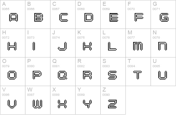 digitalisMAN uppercase A-Z preview
