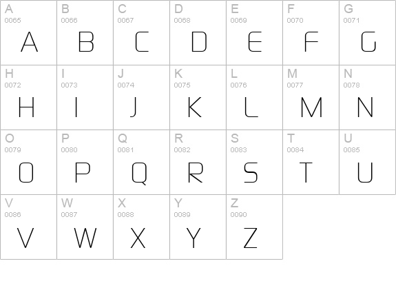 DigitalSerial-Regular uppercase A-Z preview