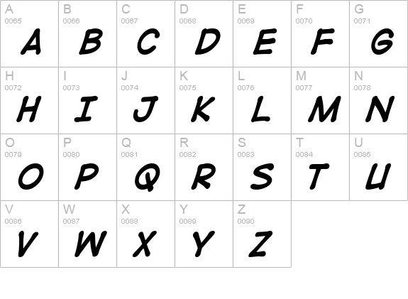 DigitalStrip Bold uppercase A-Z preview