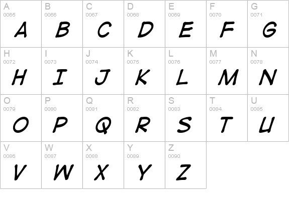 DigitalStrip Italic uppercase A-Z preview