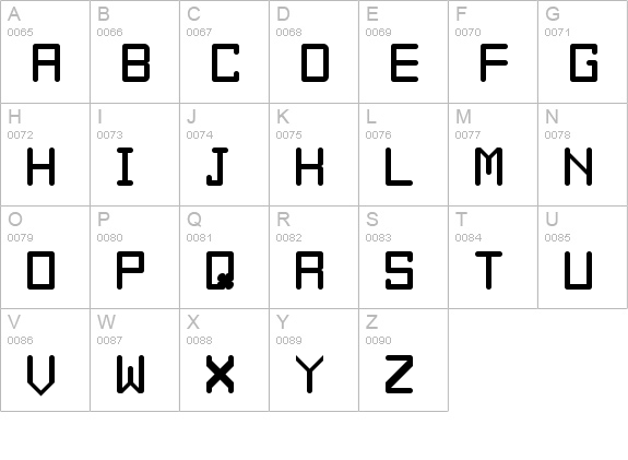 Digitrix Small Caps Regular uppercase A-Z preview