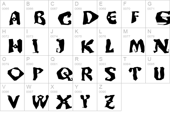 Dikovina Bold uppercase A-Z preview