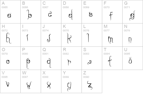 dilate. uppercase A-Z preview