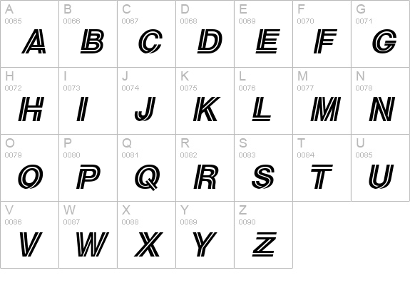 Dilemma uppercase A-Z preview