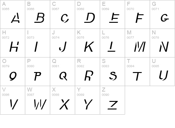 Dilemma Blue uppercase A-Z preview