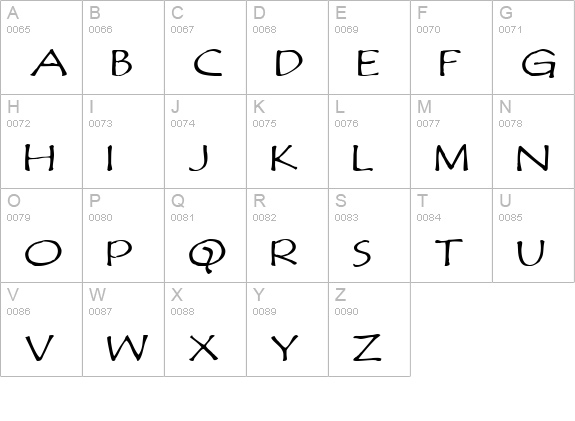 DiMurphic uppercase A-Z preview