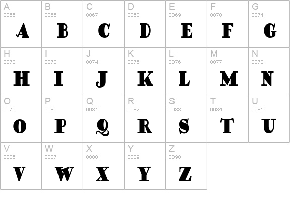 Ding-DongDaddyO uppercase A-Z preview
