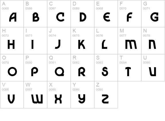 DingalingMedium uppercase A-Z preview