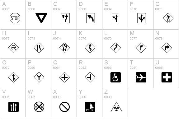 DingDong Signs o' the Times uppercase A-Z preview