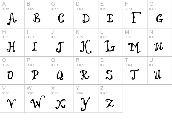 Dingle Berries uppercase A-Z preview