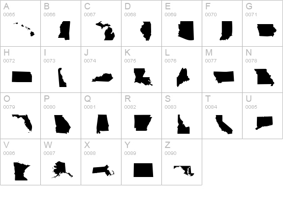 DingMaps uppercase A-Z preview