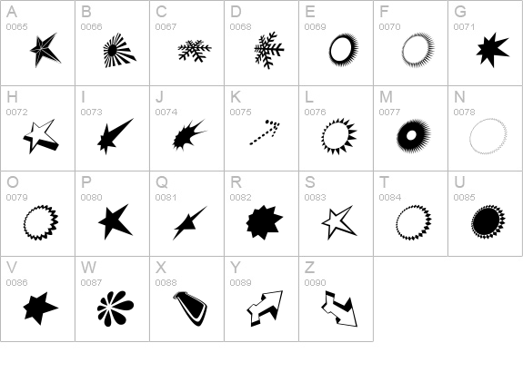 DingsbumsBats uppercase A-Z preview