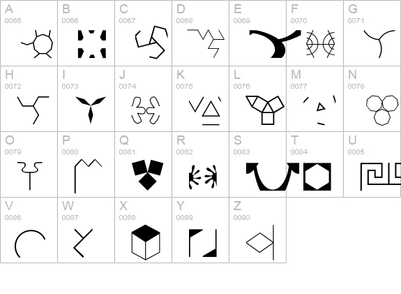Dingsda uppercase A-Z preview