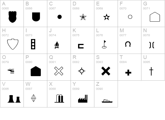Dingthings Normal uppercase A-Z preview