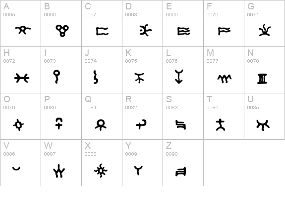 Dingura uppercase A-Z preview