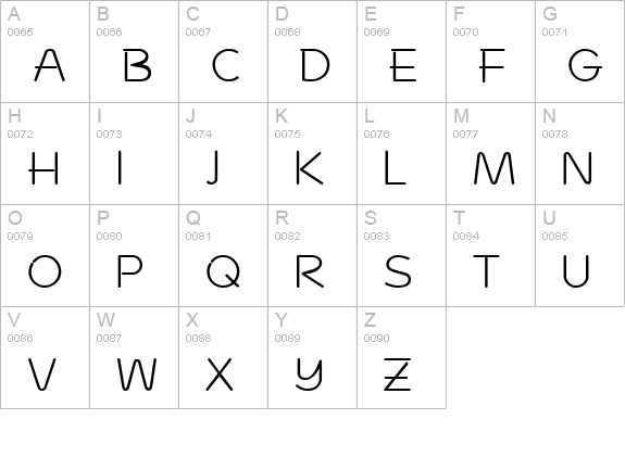 Dinko SSi uppercase A-Z preview