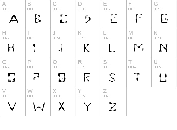 Dinner uppercase A-Z preview