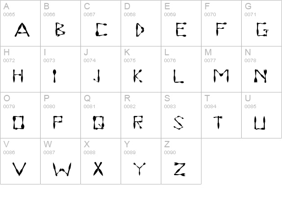 Dinner Regular uppercase A-Z preview