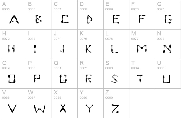 DinnerTime Regular uppercase A-Z preview