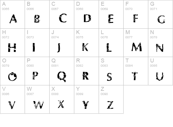 Dinosaur-FontasaurusText uppercase A-Z preview
