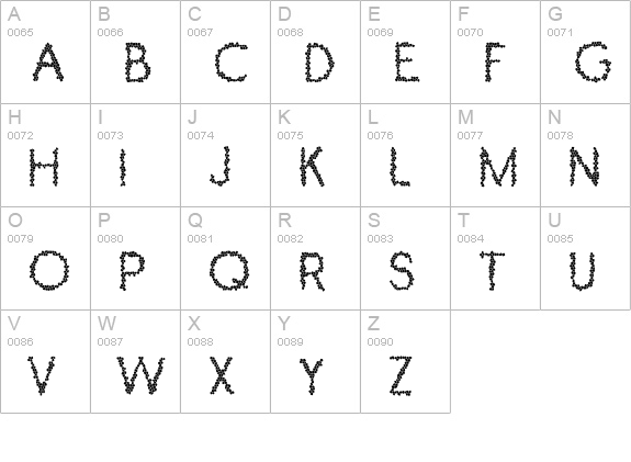 Dinosaur Skin uppercase A-Z preview