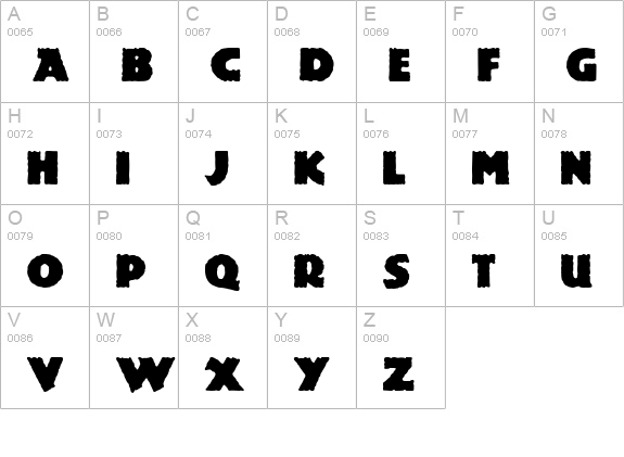 Dinosauria Normal uppercase A-Z preview