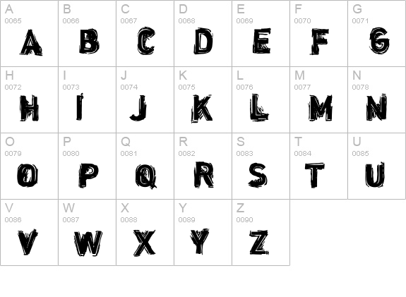 dinstik uppercase A-Z preview